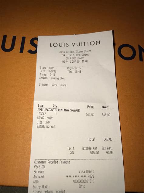 fake louis vuitton receipt template|louis vuitton receipt template.